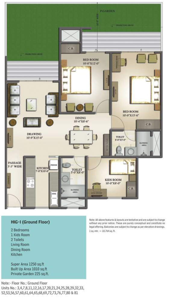 Floor Plan Mahagun Moderne